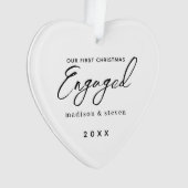 Eerste bediende Kerstmis Minimale Moderne Manuscri Ornament (voorkant)