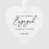 Eerste bediende Kerstmis Minimale Moderne Manuscri Ornament (achterkant)