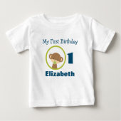 Eerste Birthday Baby Safari-aap met Pacifier (Voorkant)