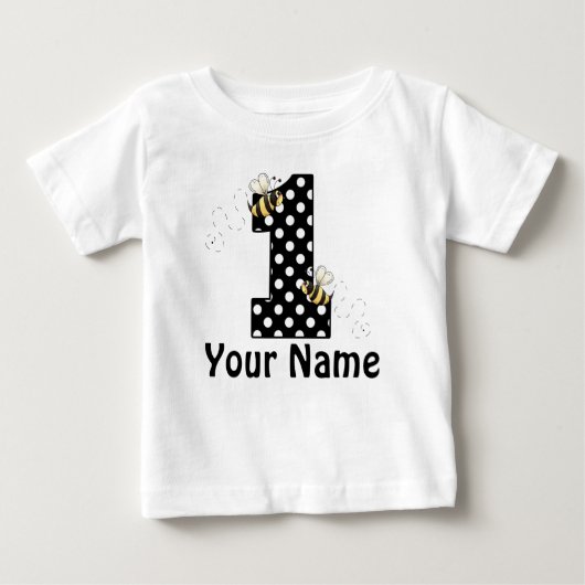 Eerste Birthday Bumble Bee Personalized T-shirt (Voorkant)