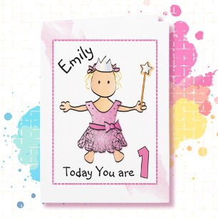 Eerste Birthday Card voor Little Prinses Kaart