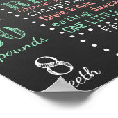 Eerste Birthday Chalkboard-Poster Poster (Hoek)