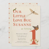 Eerste Birthday Little Love Bug Baby Uitnodiging