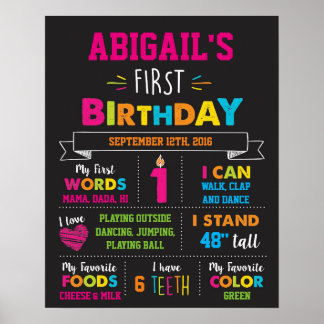 Eerste Birthday Milestone Poster