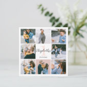 Eerste Birthday Modern Foto Uitnodiging (Staand voorkant)