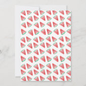 Eerste Birthday Watermelon Birthday Invitations Kaart (Achterkant)
