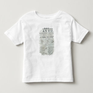 Eerste bladzijde van "La Vida es Sueno" Kinder Shirts