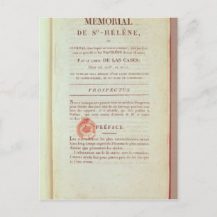 Eerste bladzijde van "Memorial de Sainte-Helene" Briefkaart