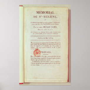 Eerste bladzijde van "Memorial de Sainte-Helene" Poster