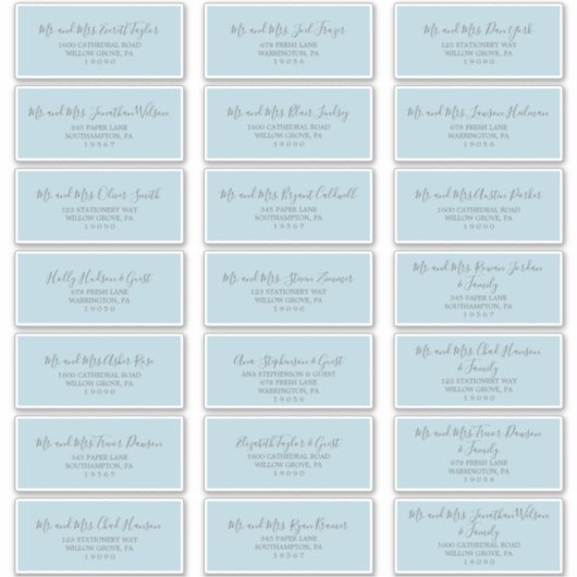 Eerste Bloom Coordinate Guest Adresetiketten Sticker (Voorkant)