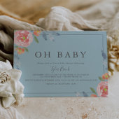 Eerste Bloom Floral Horizontal Oh Baby Kaart