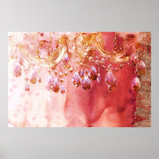 Eerste Blush gouden roze kroonprinten Poster (Voorkant)