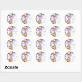 Eerste Boo-Day Celebration Ghost Pumpkin bedankt Ronde Sticker (Vel)