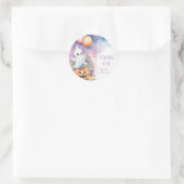 Eerste Boo-Day Celebration Ghost Pumpkin bedankt Ronde Sticker (Tas)