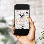 Eerste Bookdag Spookachtige Halloween Verjaardag Kaart