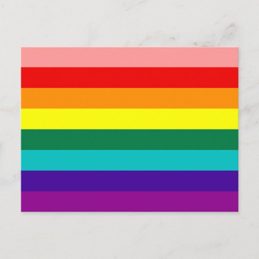 Eerste Briefkaart van Rainbow Gay Pride Flag (Voorkant)