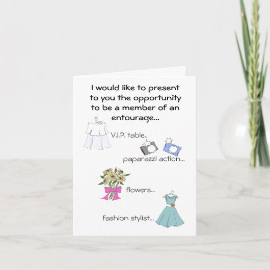 Eerste bruidsmeisje/Gevolg (Voorkant)