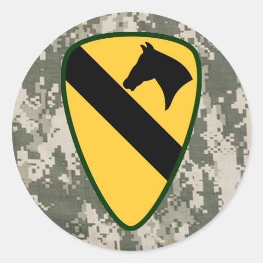Eerste Calvary Division Ronde Stickers (Voorkant)