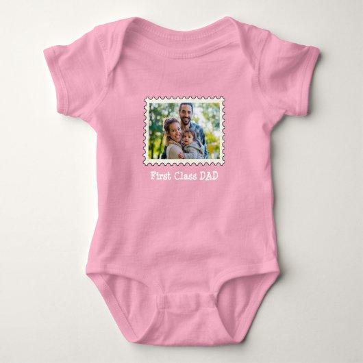 EERSTE CLASS DAD Beste vader aangepaste horizontal Romper (Voorkant)