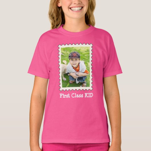 EERSTE CLASS KIND Beste Kind ooit aangepaste foto T-shirt (Voorkant)