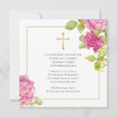 Eerste communale goudroze rozen bloemen kaart (Achterkant)