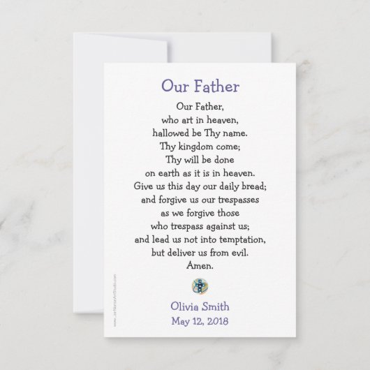 Eerste communale Kaart van gebedden (Achterkant)