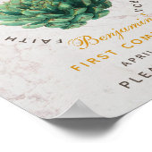 Eerste commune Succulent Favors Gold Botanical Poster (Hoek)