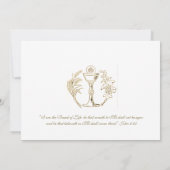 Eerste Communie Bloemeneucharistie Rode Rozen Kaart (Achterkant)