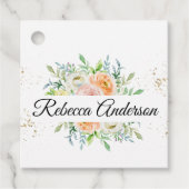 Eerste communie, doop bloemenelegant bedankjes labels (Voorkant)