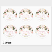Eerste Communie & Doop, Roze Bloem Goud