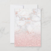 Eerste Communie Faux Pink Glitter Kaart (Achterkant)