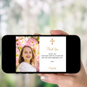 Eerste communie foto bedankje kaart