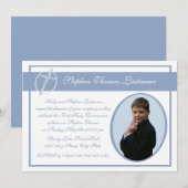 Eerste Communie Foto Blauw Kaart (Voorkant / Achterkant)