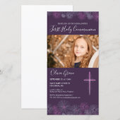 Eerste Communie Foto Kaart Uitnodiging - 1e Commun (Voorkant / Achterkant)