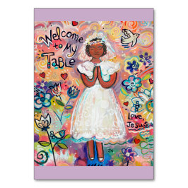 Eerste Communie Gebed Kaart voor Zwart Meisje