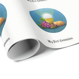 Eerste Communie Gifts Eucharistie Gepersonaliseerd Cadeaupapier