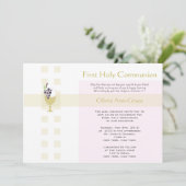 Eerste communie - Girl Kaart (Staand voorkant)