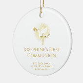 Eerste Communie gouden duif en kruis Keramisch Ornament (Links)