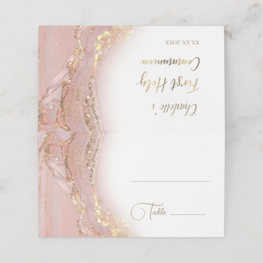 Eerste Communie inkt marmer (Buitenkant ongevouwen)