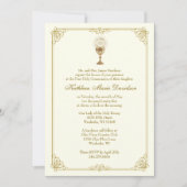 Eerste Communie Jesus Floral  Kaart (Voorkant)