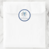 Eerste communie - jongen ronde sticker (Tas)