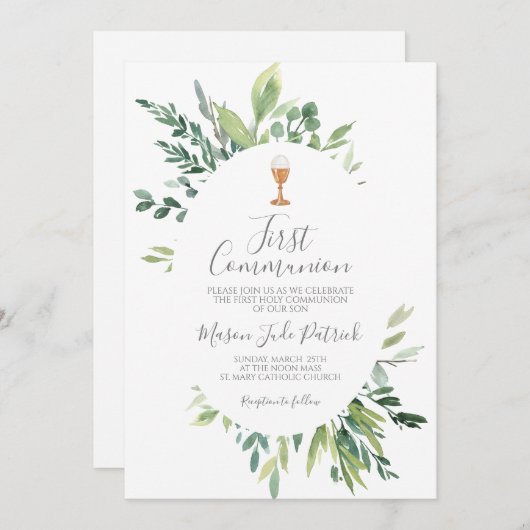 Eerste communie kaart (Voorkant / Achterkant)