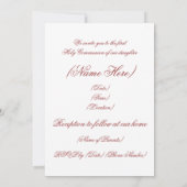 Eerste communie kaart (Achterkant)