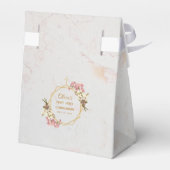 Eerste Communie Marmer Gouden Orchideeën Bloemen M Bedankdoosjes (Achterkant)