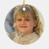 Eerste Communie Ornament - Franse Bow Swirl (Achterkant)