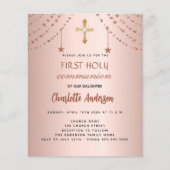 Eerste communie roos gouden sterren budget uitnodi (Voorkant)