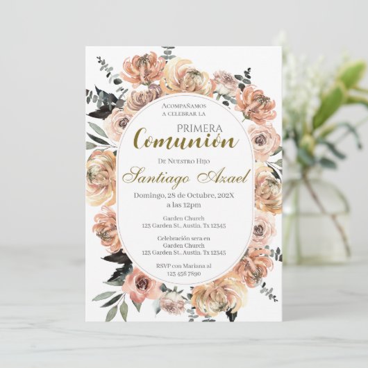 Eerste Communie Spaans Kaart (Staand voorkant)