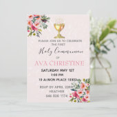 Eerste communie uitnodigen kaart (Staand voorkant)