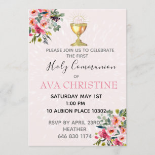 Eerste communie uitnodigen kaart