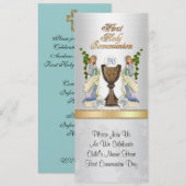 Eerste communie uitnodiging met foto (Voorkant / Achterkant)